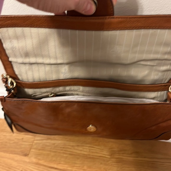 Cole Haan Camel Brown Saddle Bag purse - Picture 4 of 9